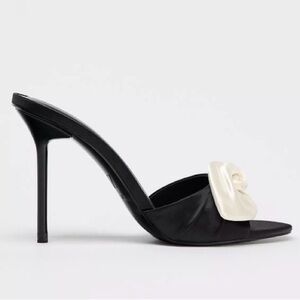 Zara Satin Flower Heels size 38 (US 7 1/2)